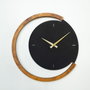 Wallity Moon Time Reloj de Pared de Madera y Metal APS117